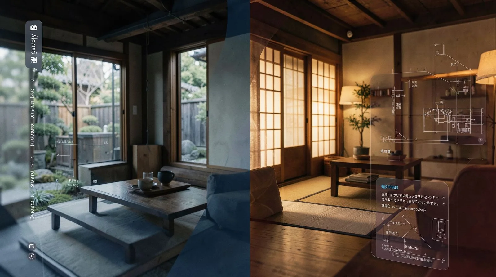 Japanese architectural elements blending tradition and modernity